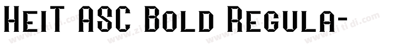 HeiT ASC Bold Regula字体转换